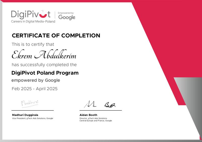 Certyfikat Google - Wrocław Strony Internetowe